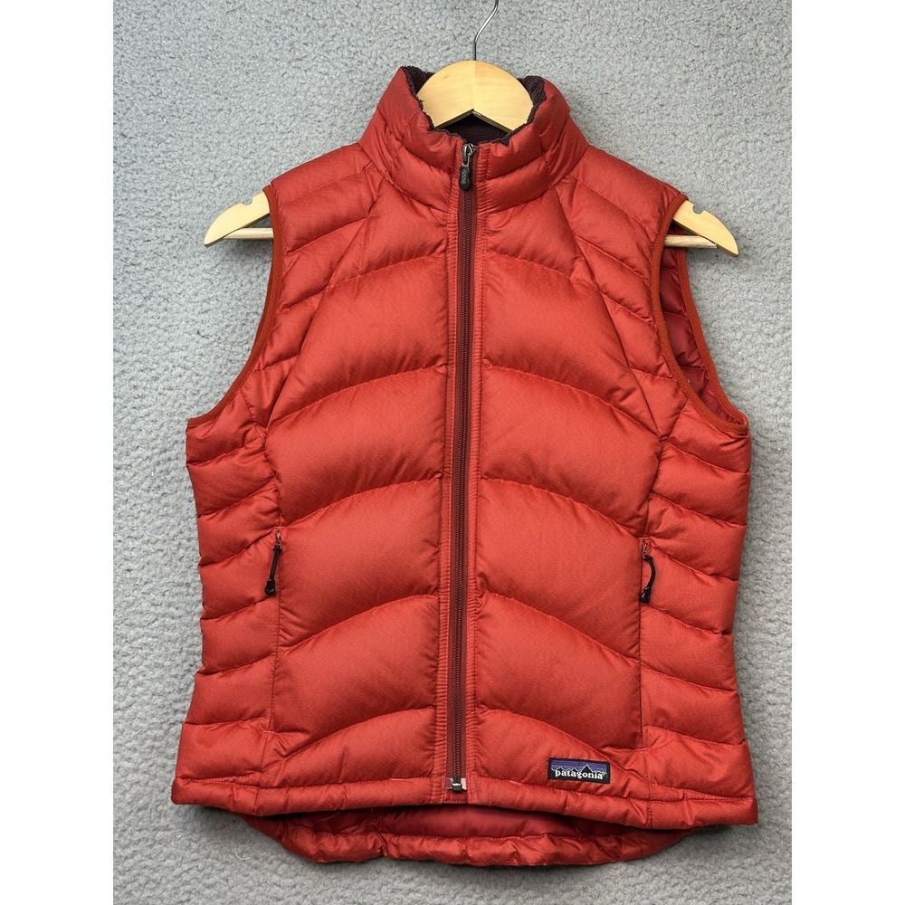 Patagonia Down Puffer Vest Red Womens Small Full Zip Gorpcore Outdoor